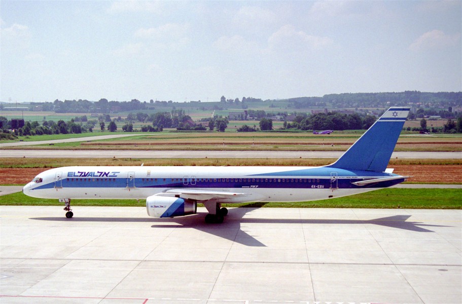 El Al Boeing 757-258; 4X-EBV@ZRH;14.07.1996 (5408621349)