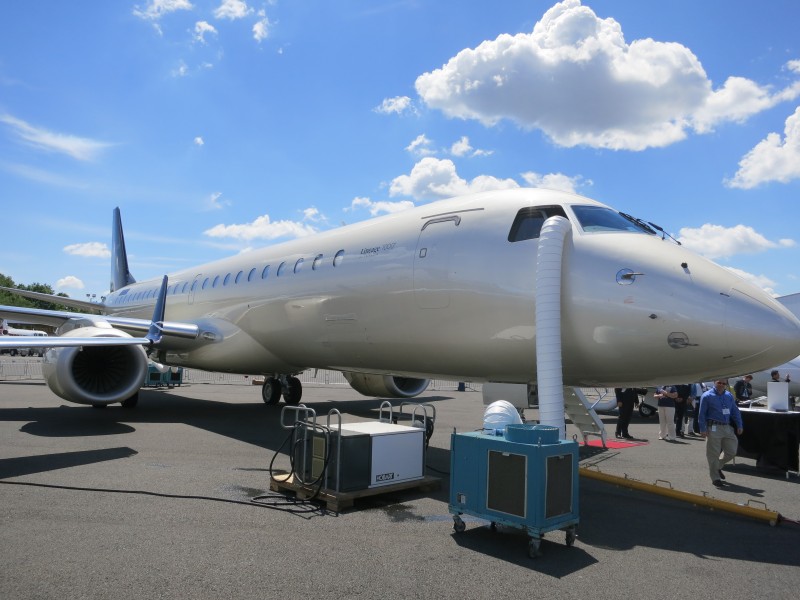 Embraer Lineage 1000 exterior facing right