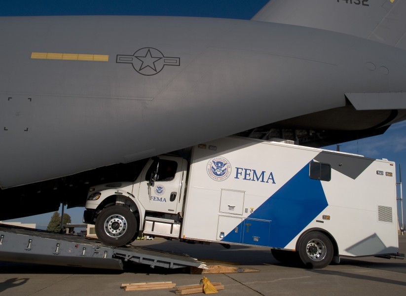 FEMA - 29768 - MERS truck being loaded on to a C-17 in Colorado