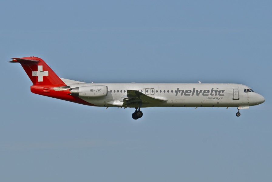 Helvetic Airways Fokker 100; HB-JVC@ZRH;28.04.2012 649ab (6994365834)