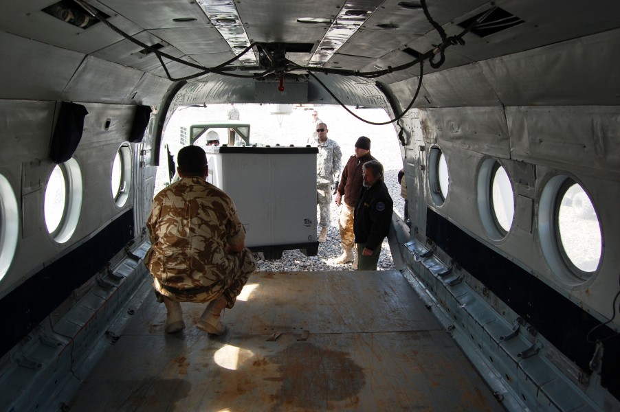 Inside a Mi-8 helicopter