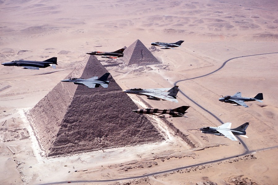 Jets over pyramids
