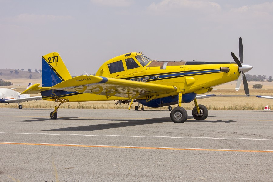 Kennedy Aviation (VH-XAW) Air Tractor AT-802 waiting to refill with fire retardant at Wagga Wagga Airport