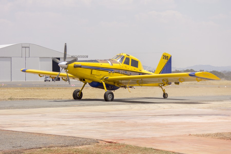 Kennedy Aviation (VH-XAY) Air Tractor AT-802 taxiing after refilling with fire retardant at Wagga Wagga Airport