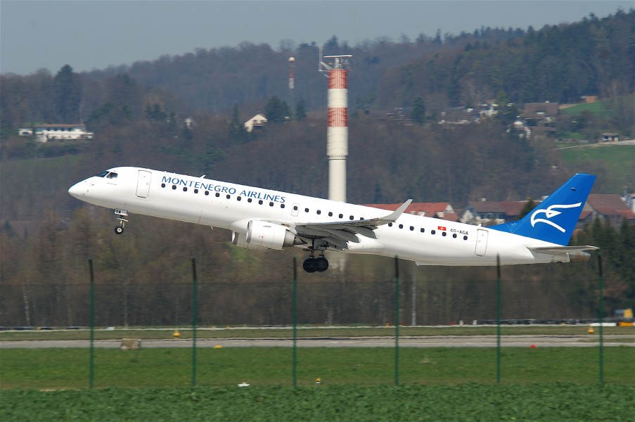 Montenegro Airlines Embraer ERJ-190; 4O-AOA@ZRH;07.04.2010 570fa (4500762492)