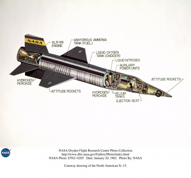 North American X-15 Cutdrawing