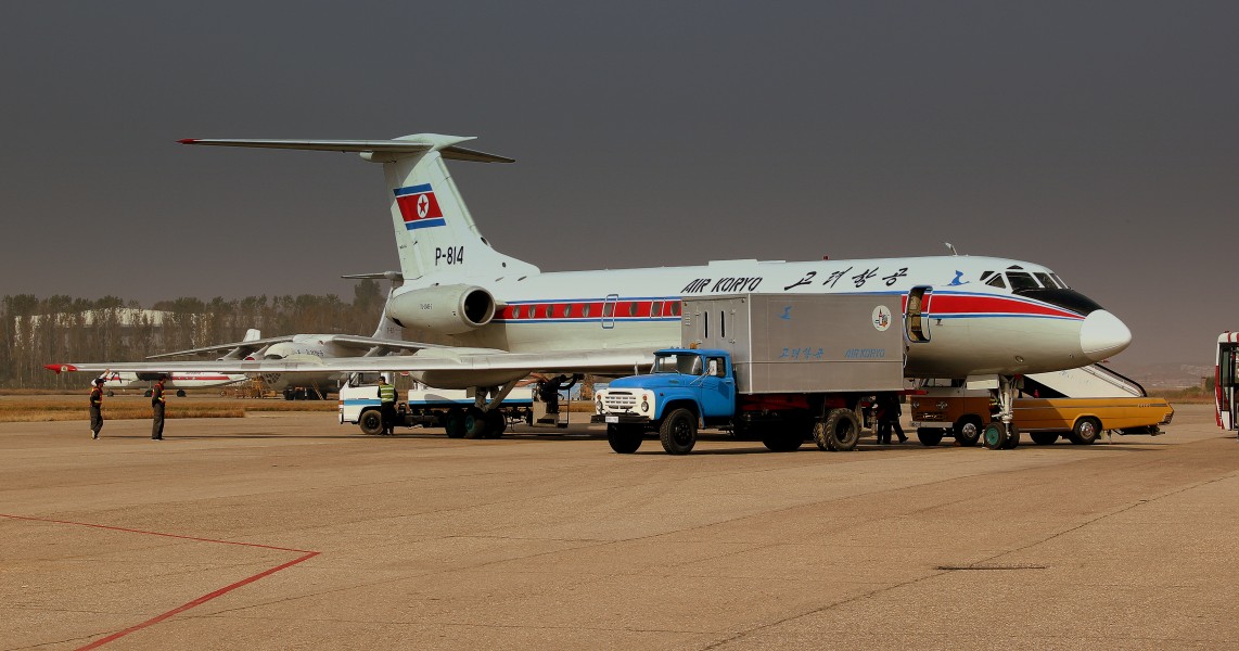 P-814 TUPOLEV 134 AIR KORYO ON ARRIVAL PYONGYANG SUNAN AIRPORT AFTER A 40 MINUTE FLIGHT FROM HAMHUNG SONDOK AIRFIELD DPR KOREA OCT 2012 (8807461854)