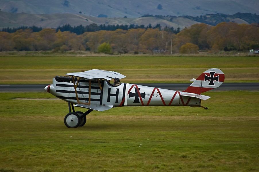 Pfalz taking off, Masterton, New Zealand, 25 April 2009