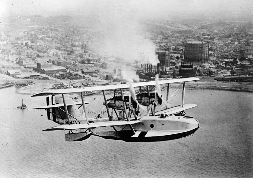 PN-9 flying boat in flight 1920s