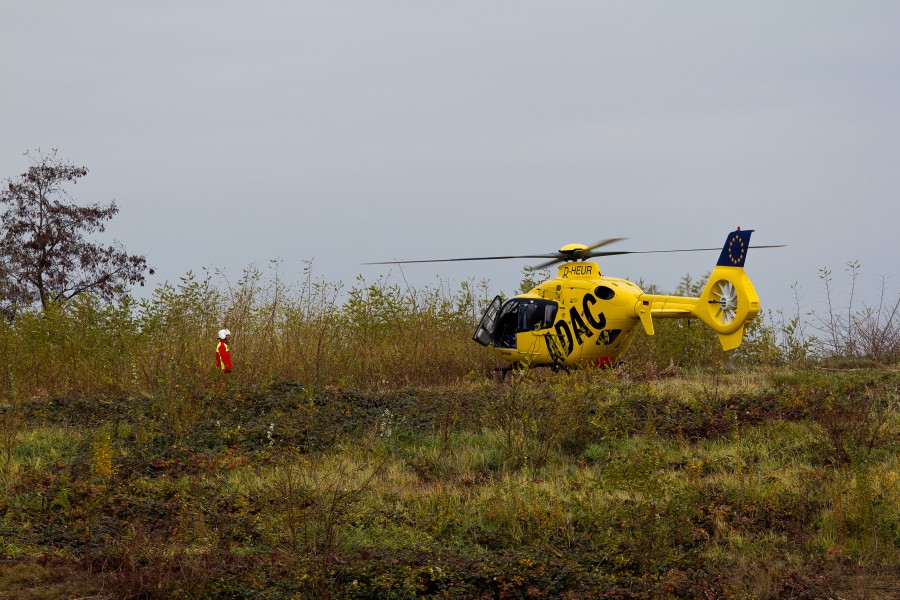 Probeanflug Rettungshubschrauber auf den Kalkberg-5845