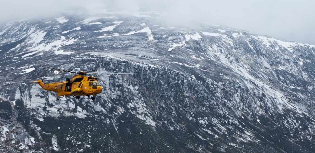 RAF Search and Rescue Helicopter in the Cairngorms MOD 45155350