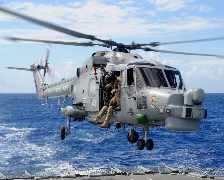 Rapid Rope Training from HMS Monmouth's Lynx Helicopter MOD 45153065