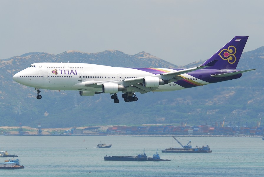 Thai Airways International Boeing 747-400; HS-TGK@HKG;31.07.2011 614hh (6053159714)