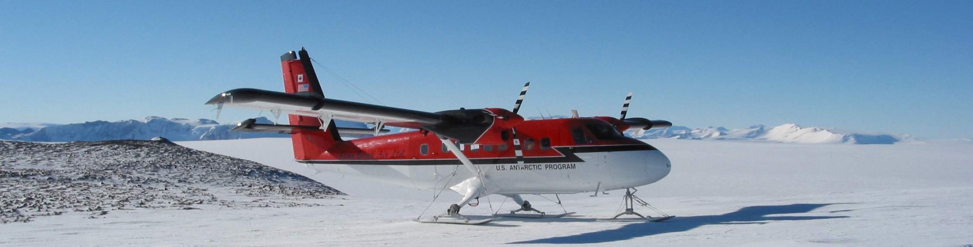 Twin Otter airplane at Westhaven Nunatak