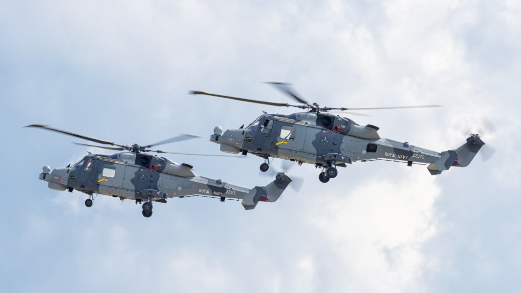 UK RN Black Cats AgustaWestland AW159 Wildcat HMA2 ZZ375 and ZZ515 ILA Berlin 2016 08