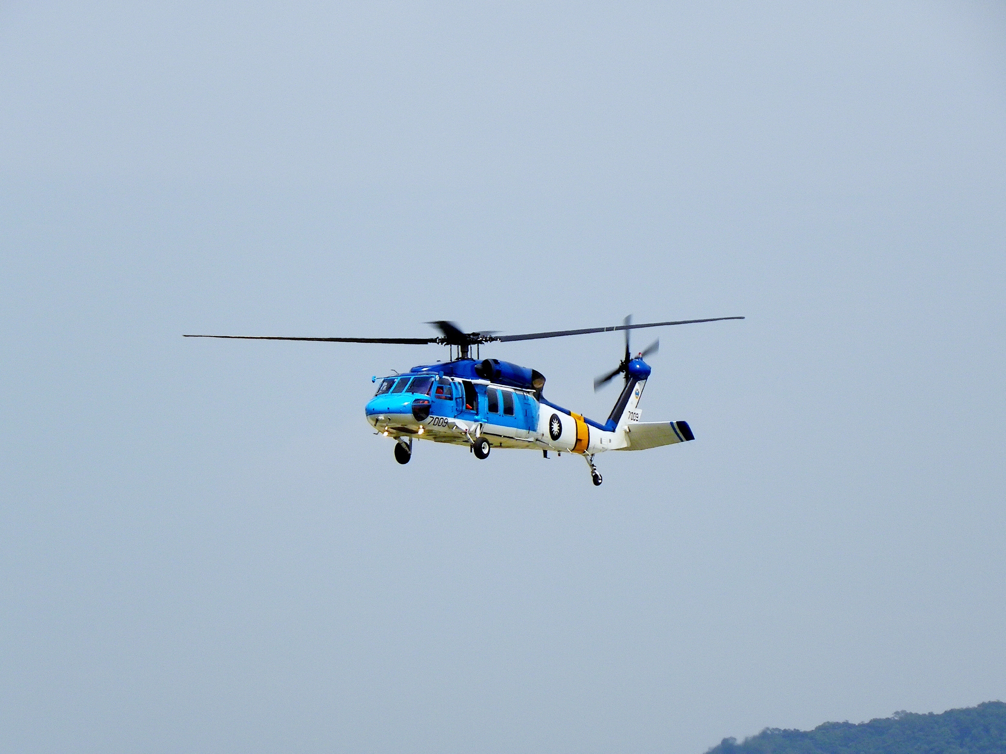 ROCAF S-70C Flying above Songshan Air Force Base 20110813