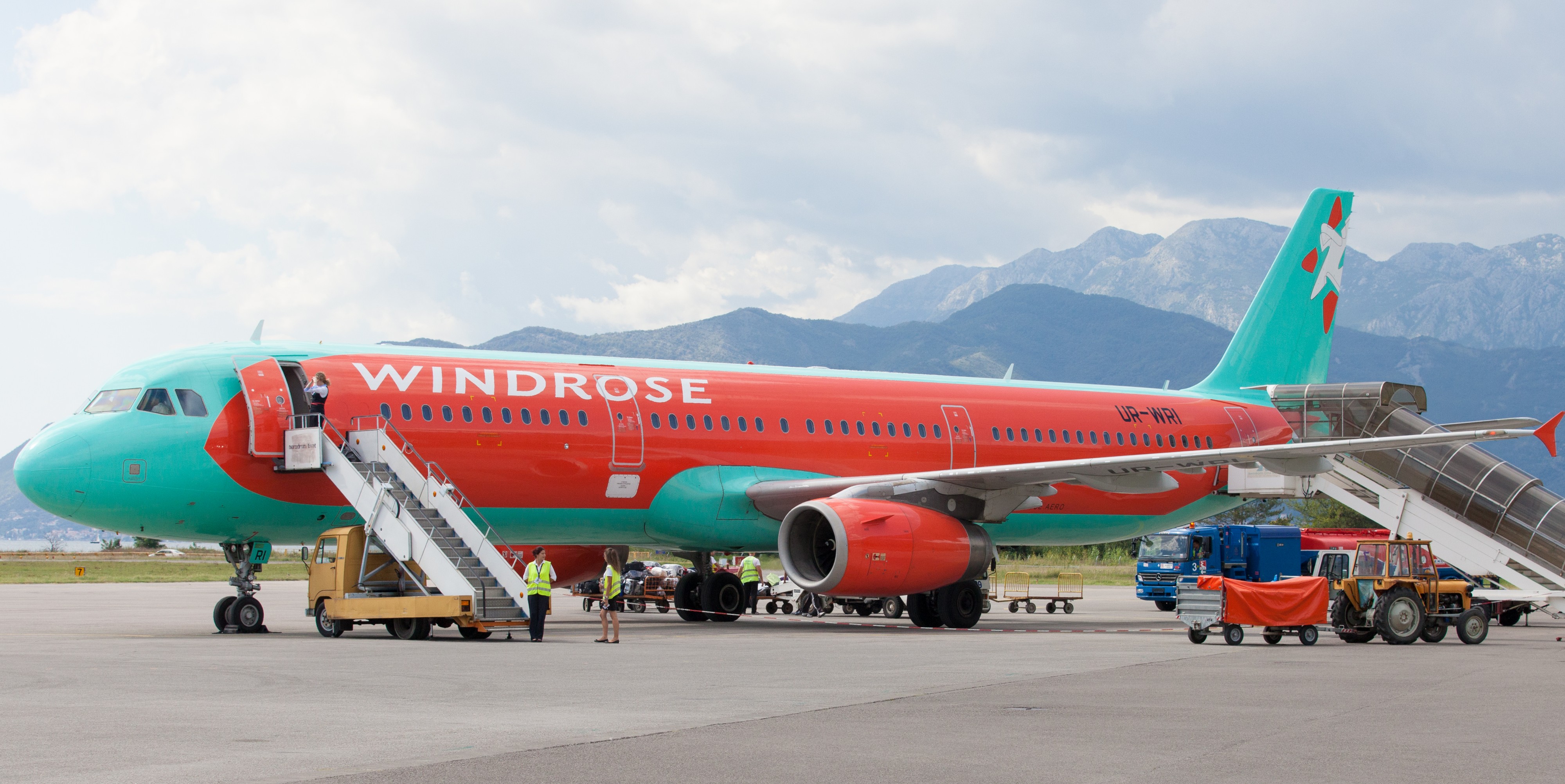 a Windrose airplane photographed in Tivat, Montenegro in August 2014, picture 1