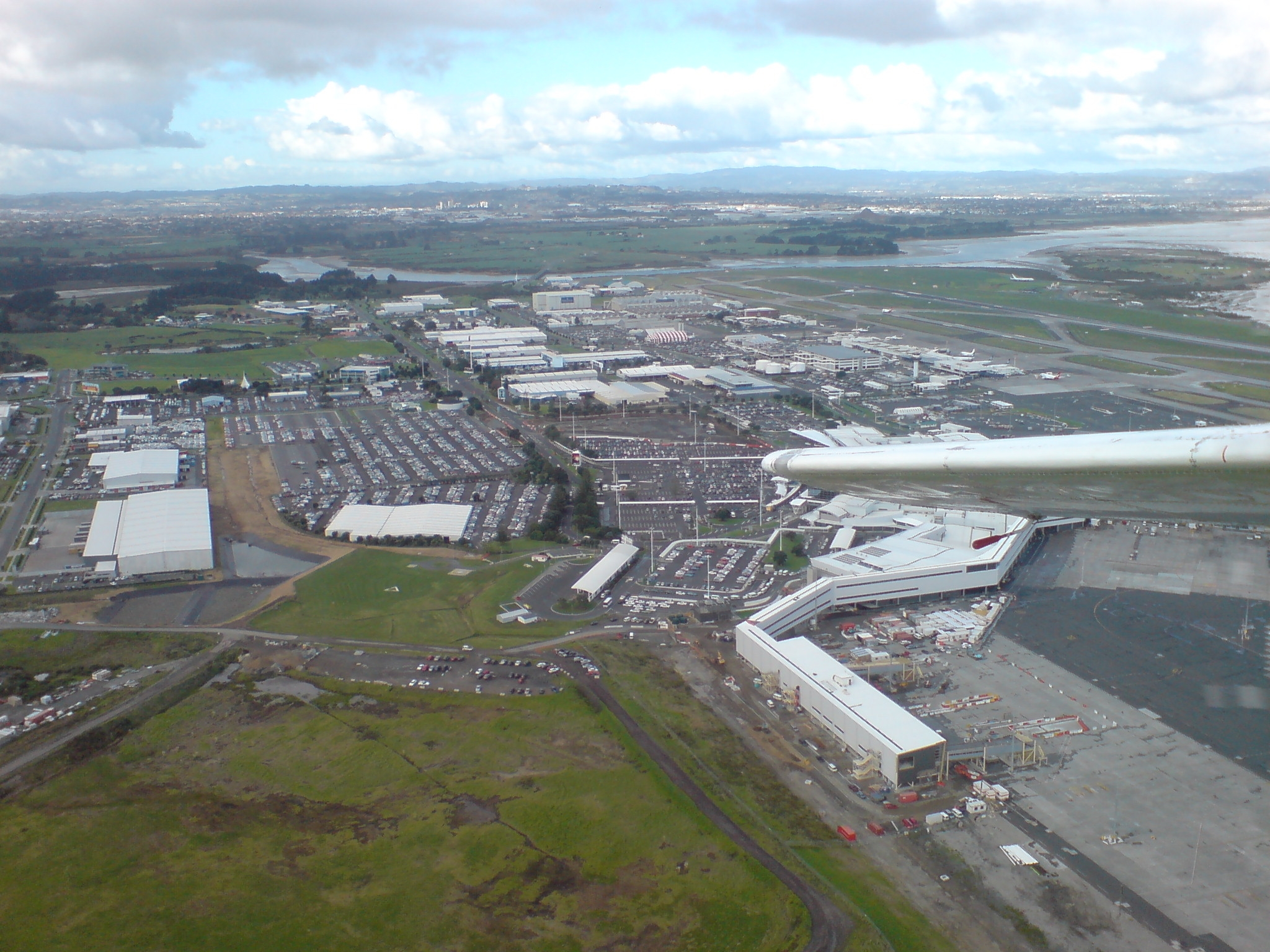 Auckland Airport Seen From Light Plane 04