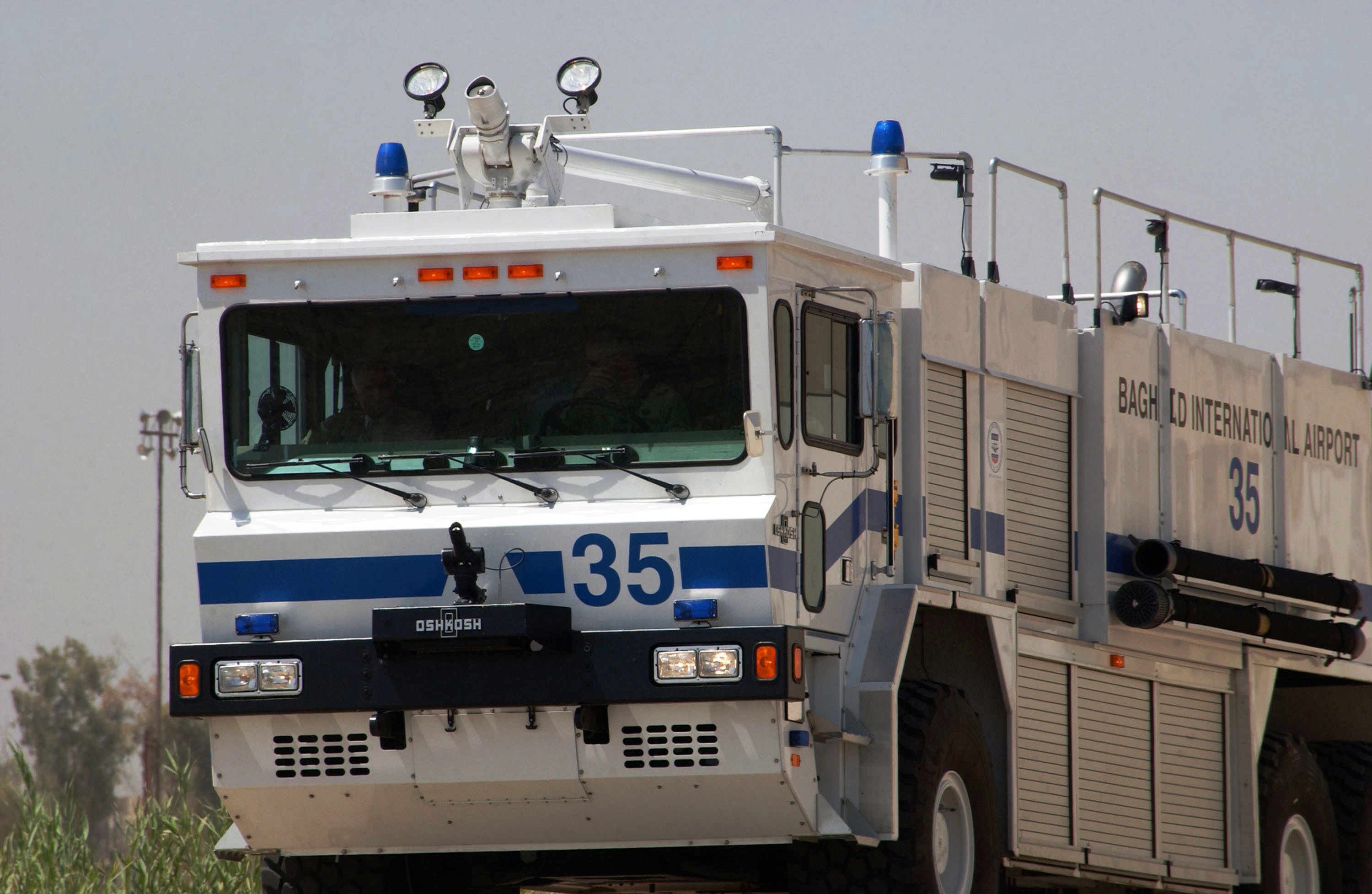 Fire engine at Baghdad International Airport