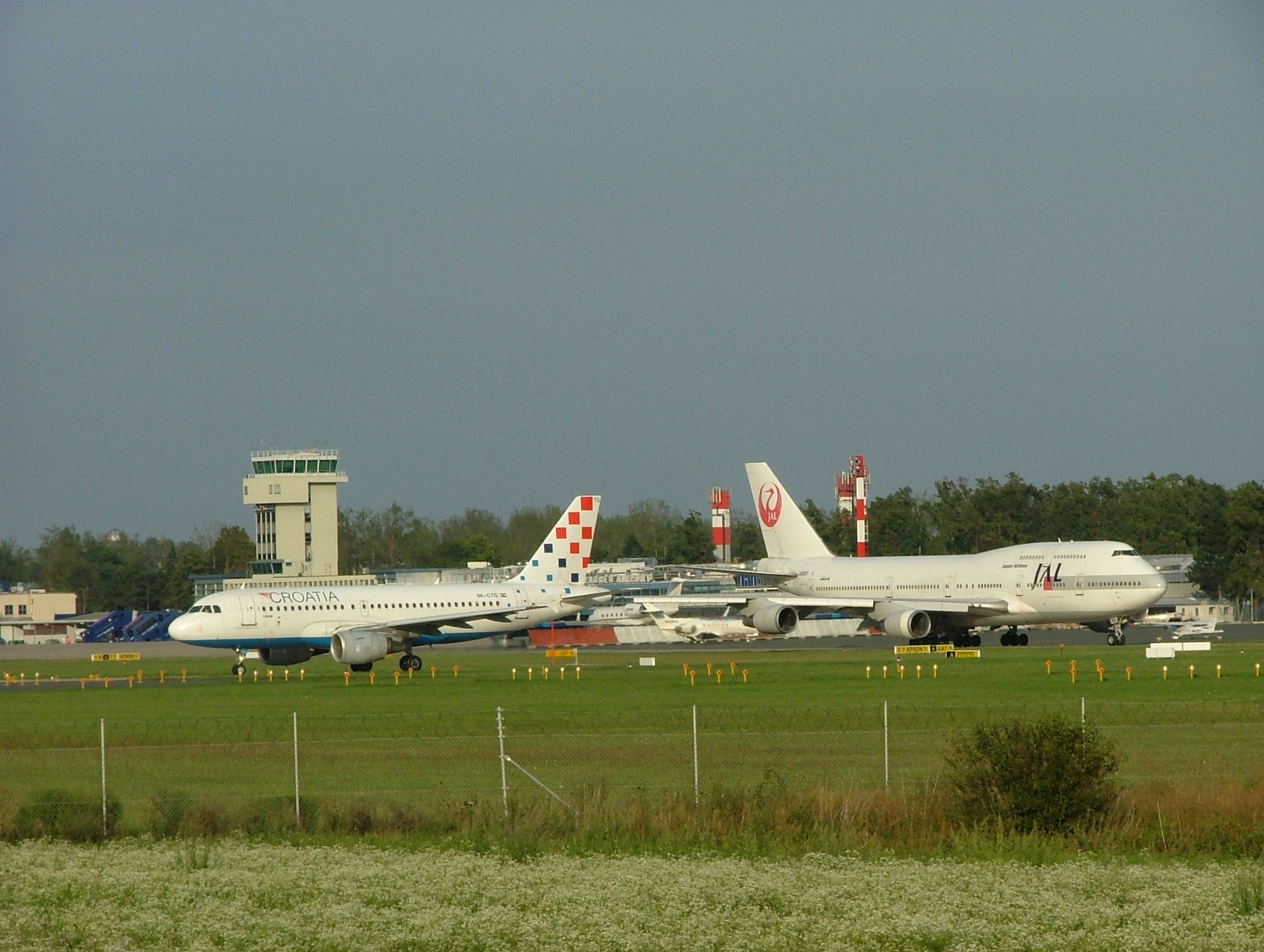 JAL -B747 at Zagreb airport