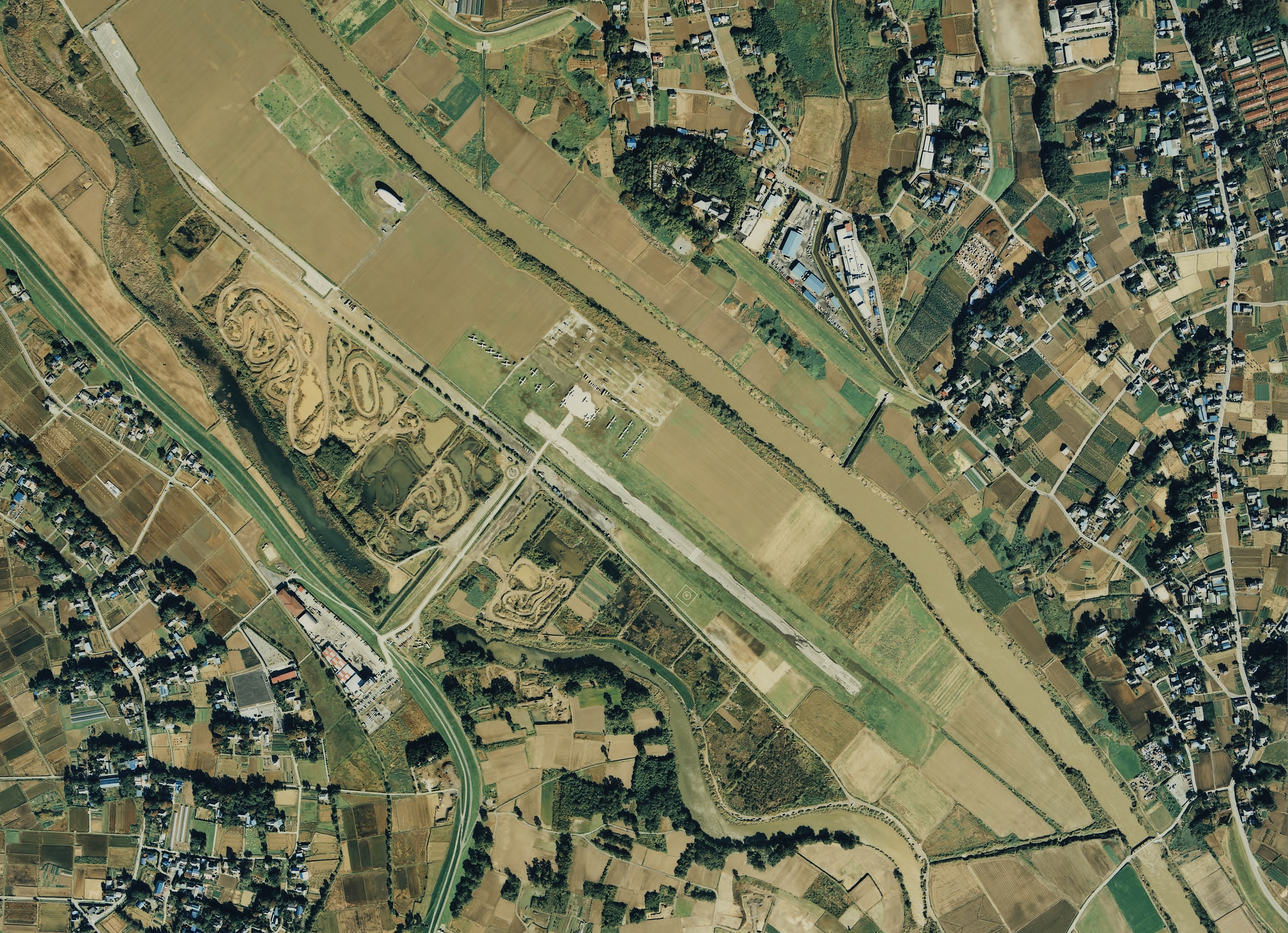 Kawajima Honda Airport Aerial photograph.1990