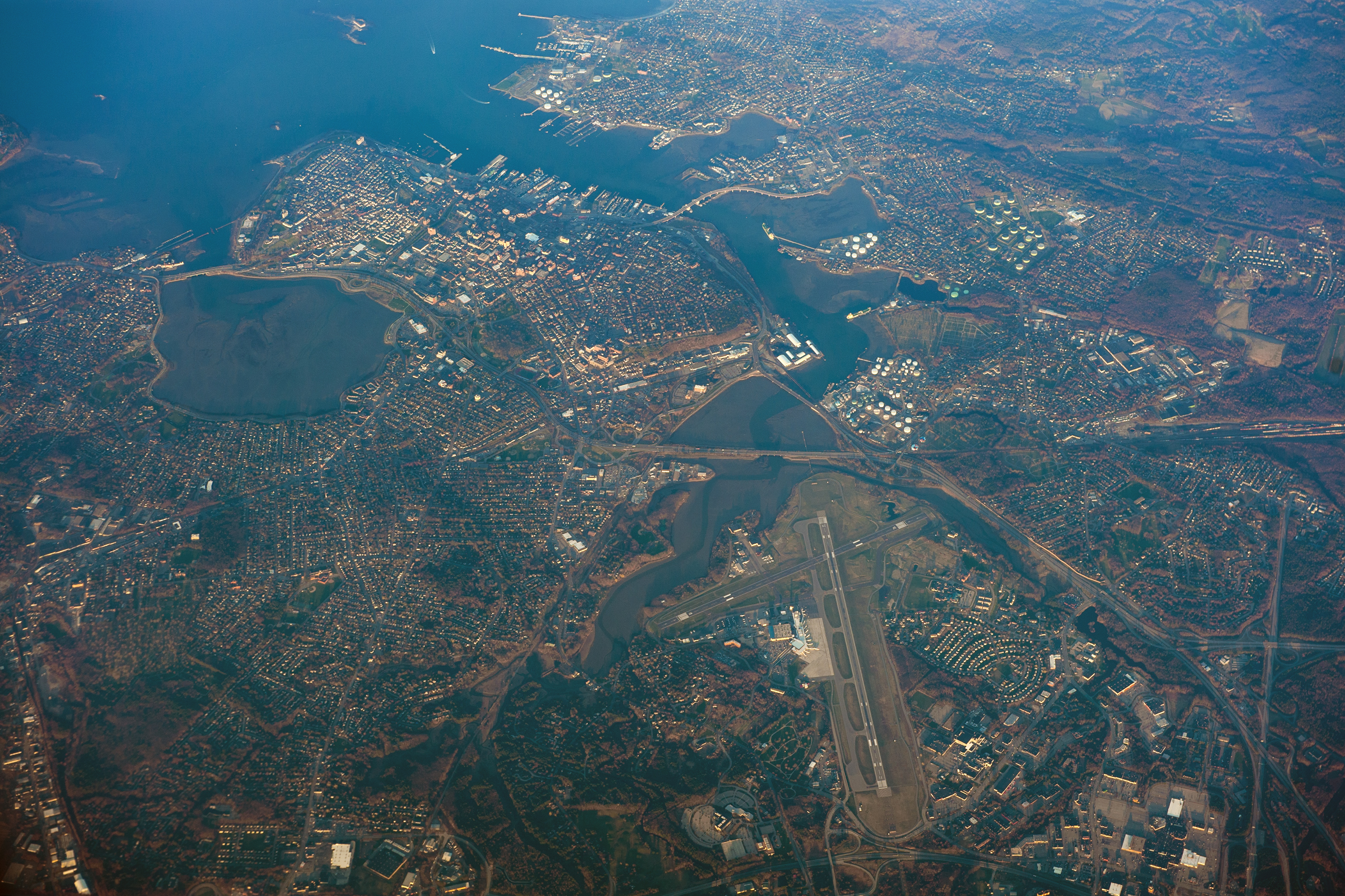Porltland, Maine, USA, aerial view