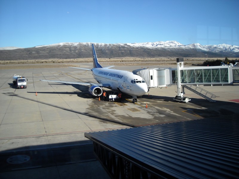 Aerolineas Argentinas B737-500 at Bariloche Airport