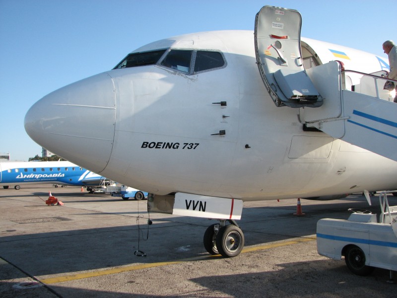 Boeing 737 in Boryspil International Airport (IATA: KBP, ICAO: UKBB)