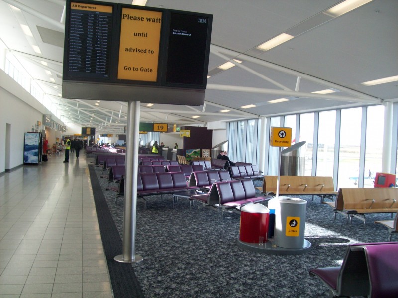 Edinburgh Airport gate lounge