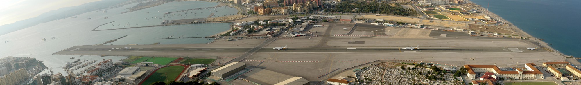 Gibraltar Airport panorama