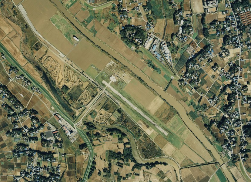 Kawajima Honda Airport Aerial photograph.1990