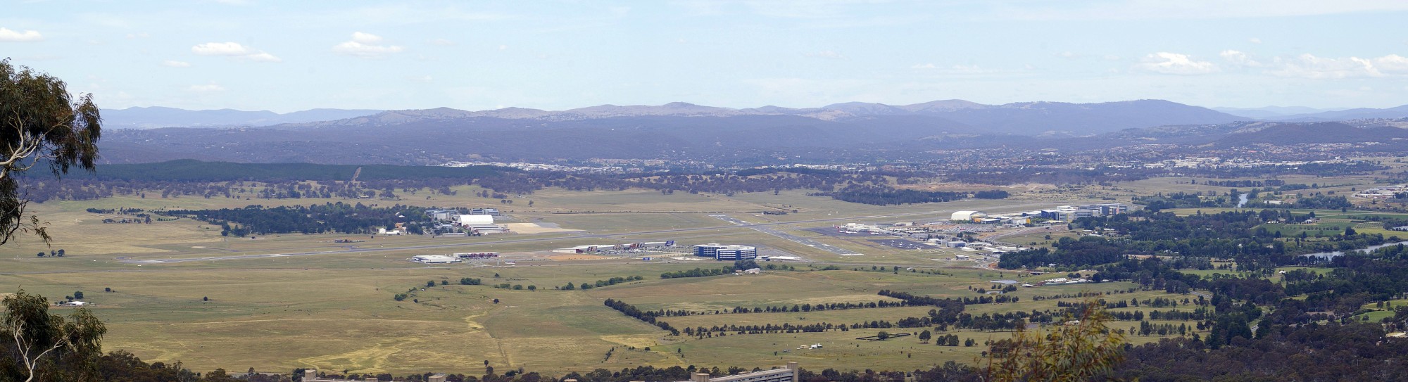 View of Fairbairn from Mount Ainslie