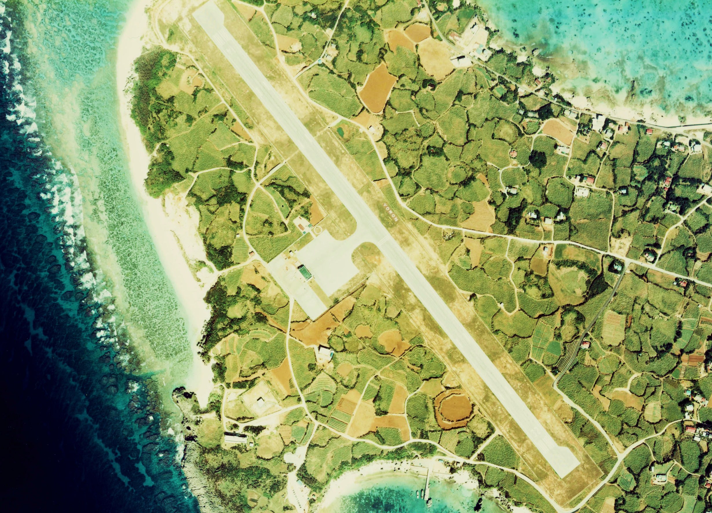 Yoron Airport Aerial photograph
