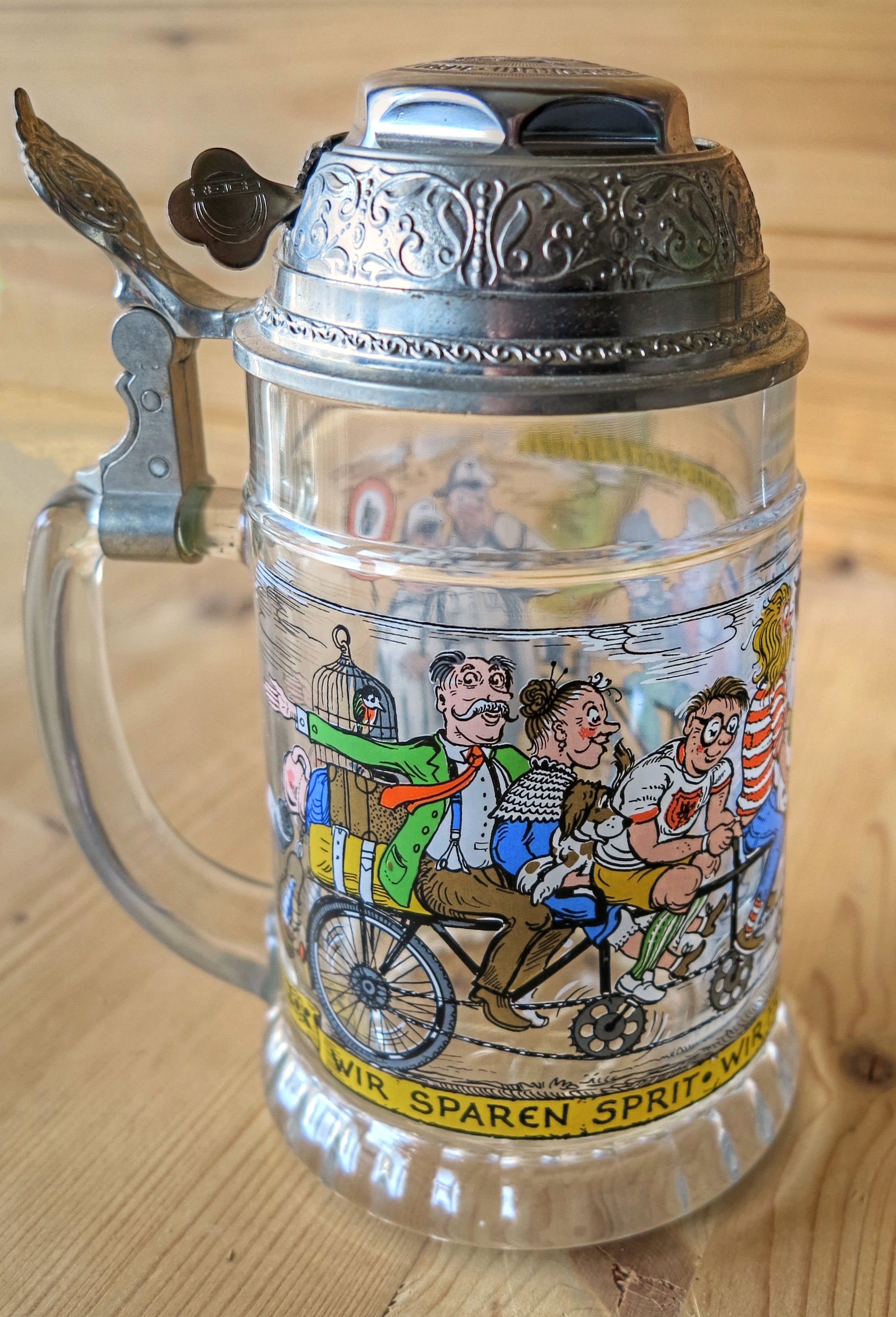 Bierseidl mit Fahrradklingel