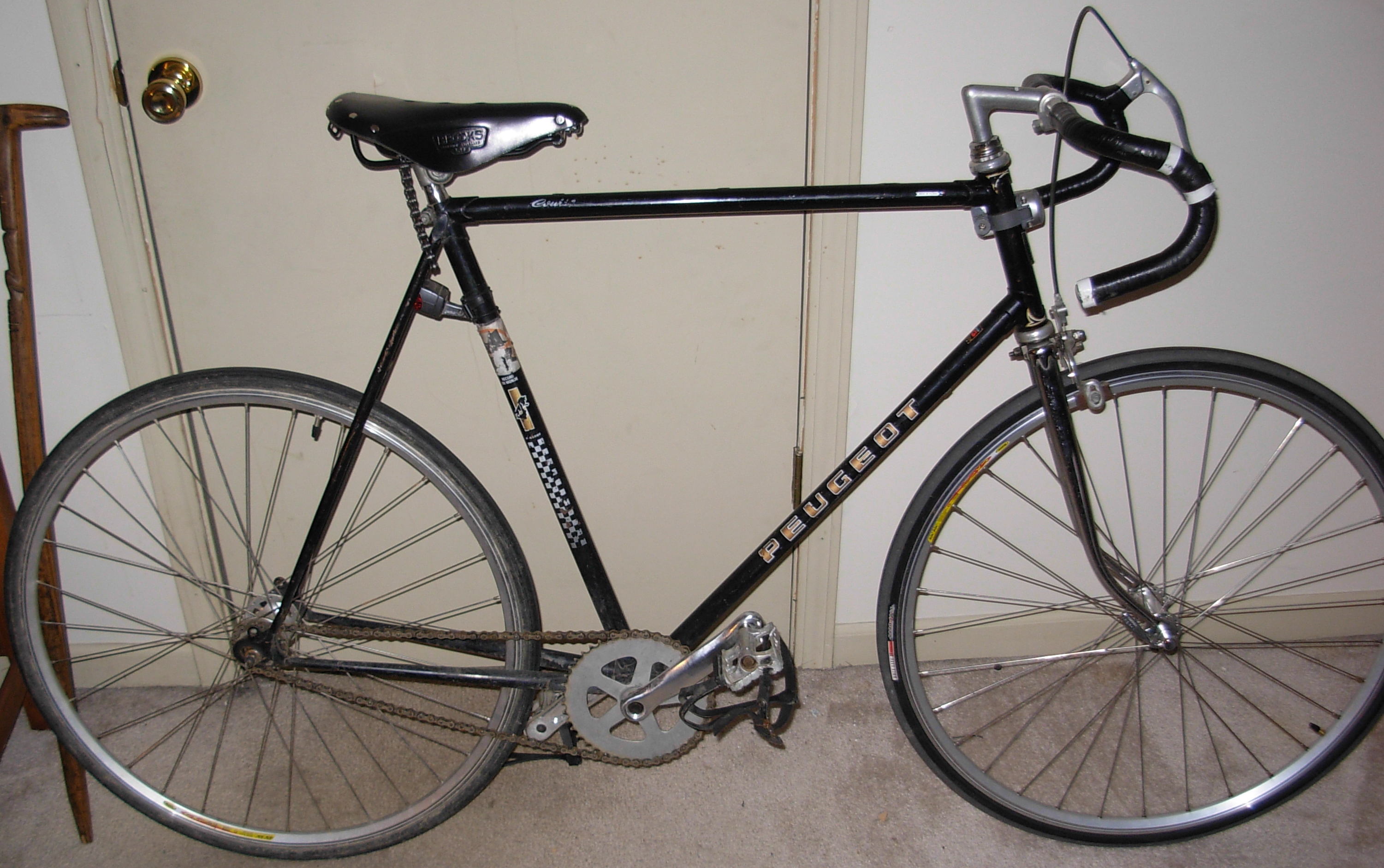 BrooksB17 mounted on Peugeot