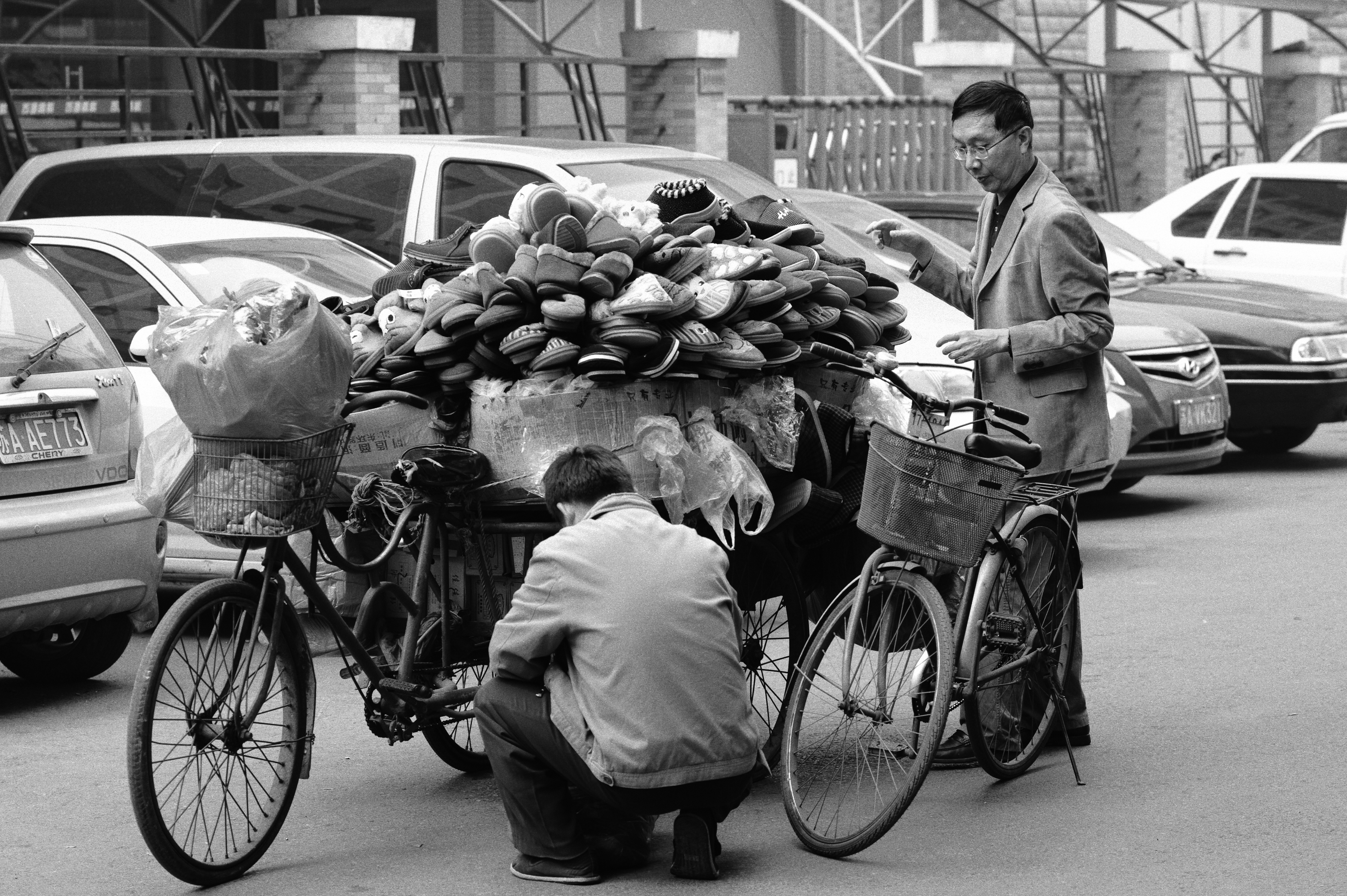 Buy shoes in the street