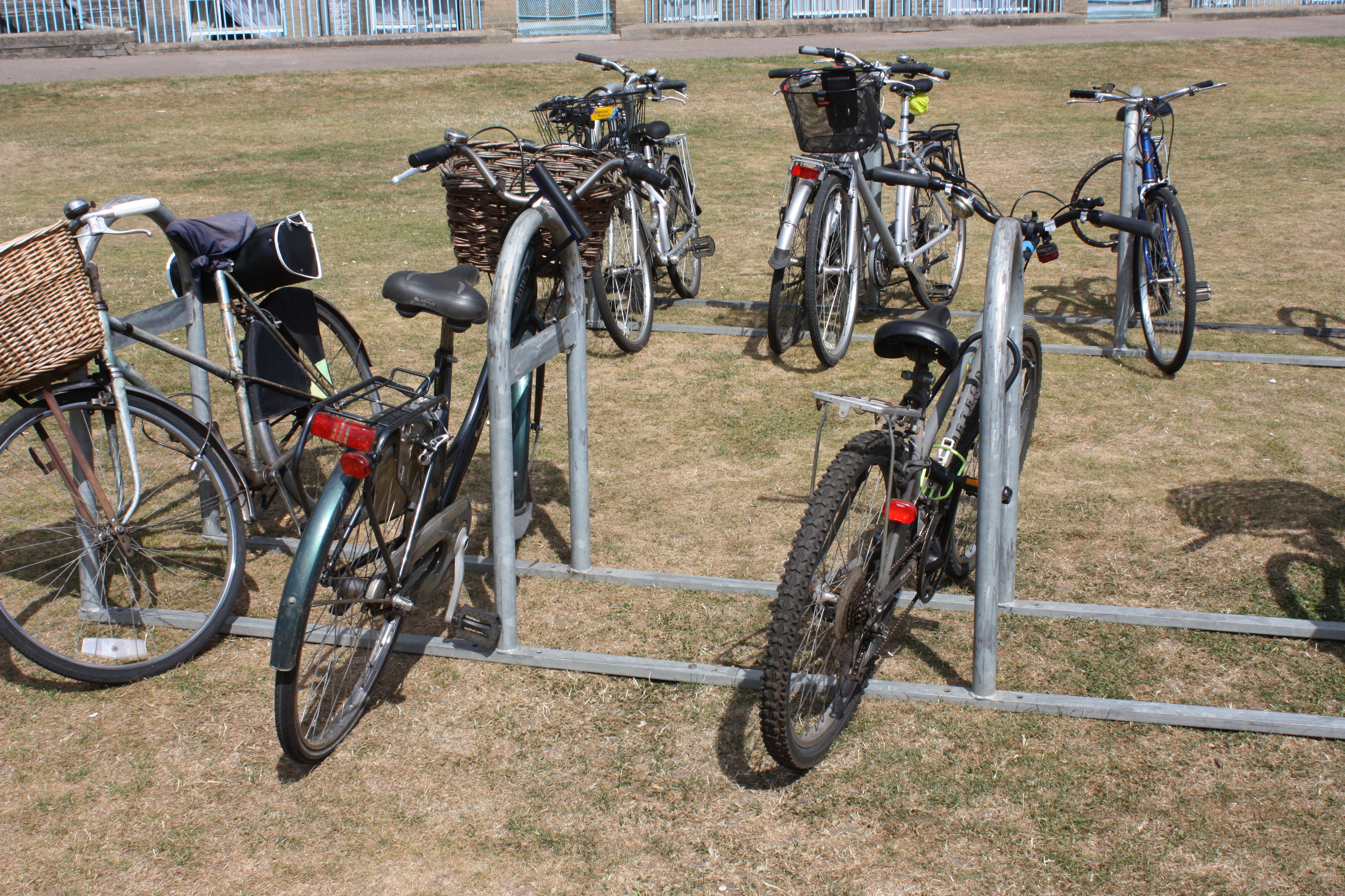 Cycle rack, Cambridge, July 2010