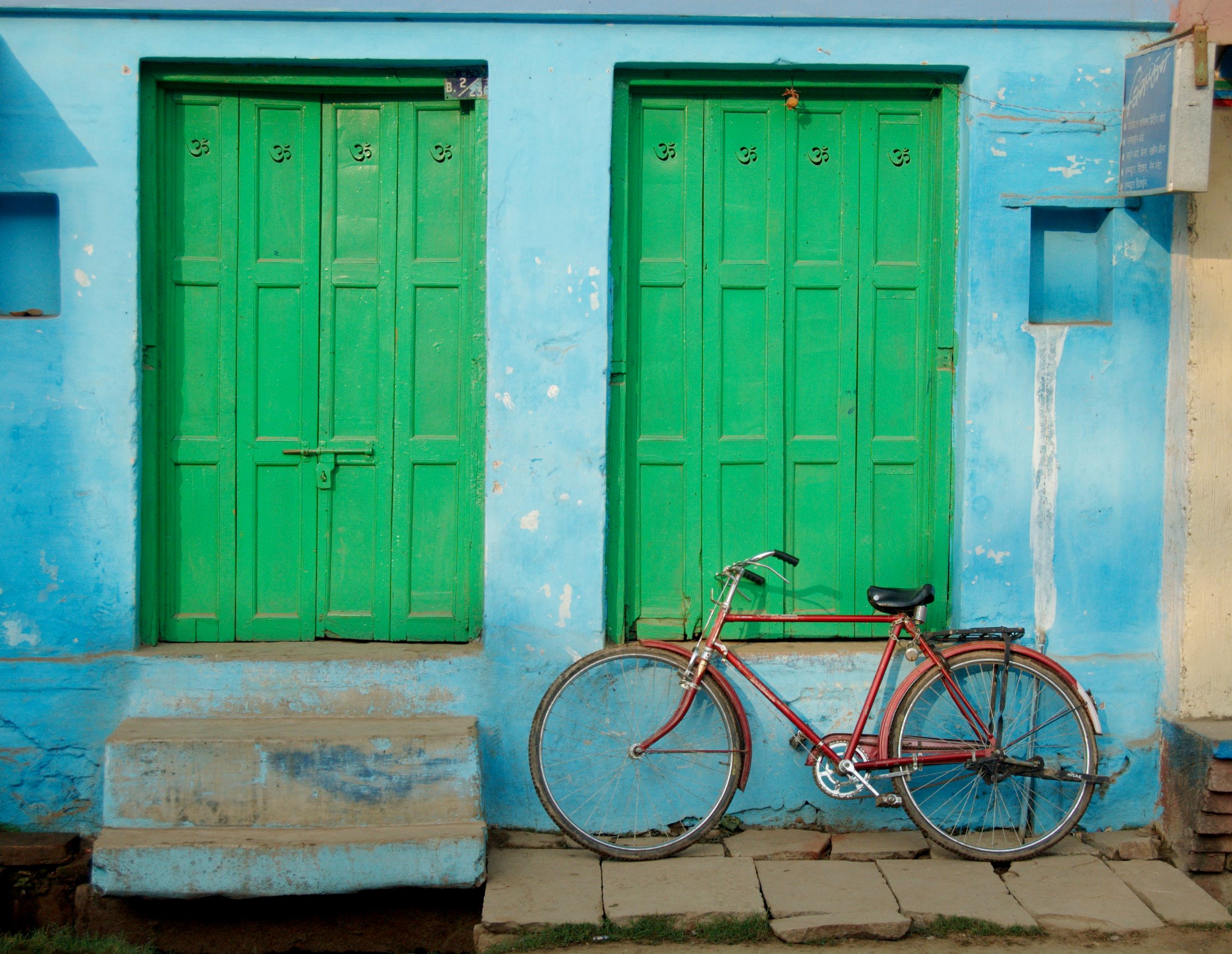 Doors with Aum sign, Varanasi