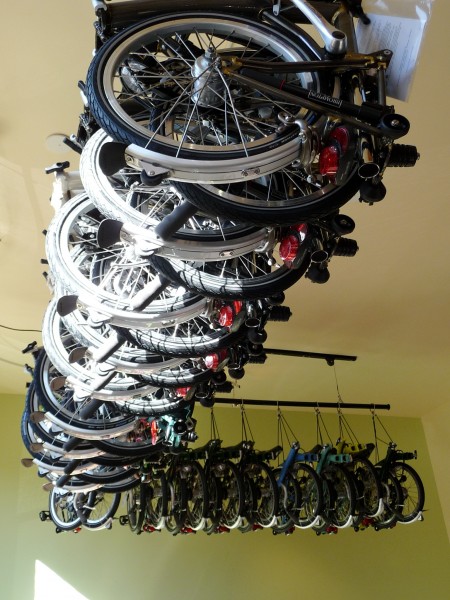 Brompton-bicycles-hanging-above