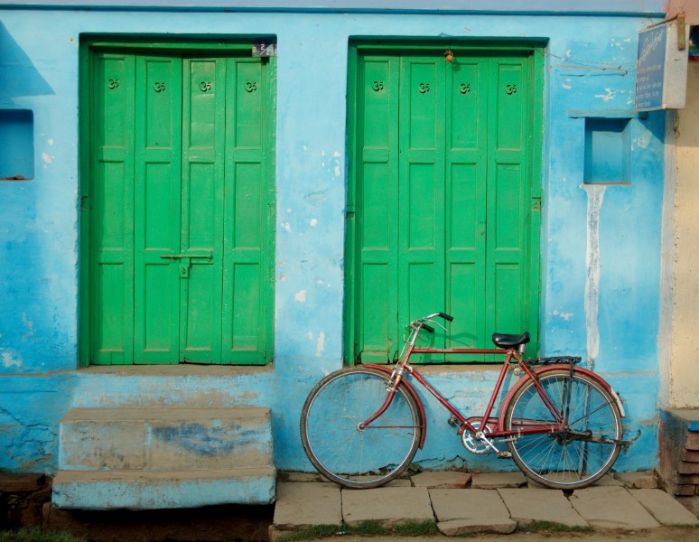 Doors with Aum sign, Varanasi