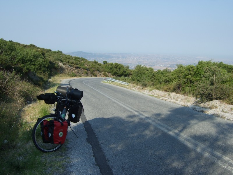 Dscf F30-2 010003 endlich unterwegs - Chortiatis-Gebirge, Straße, Fahrrad 1
