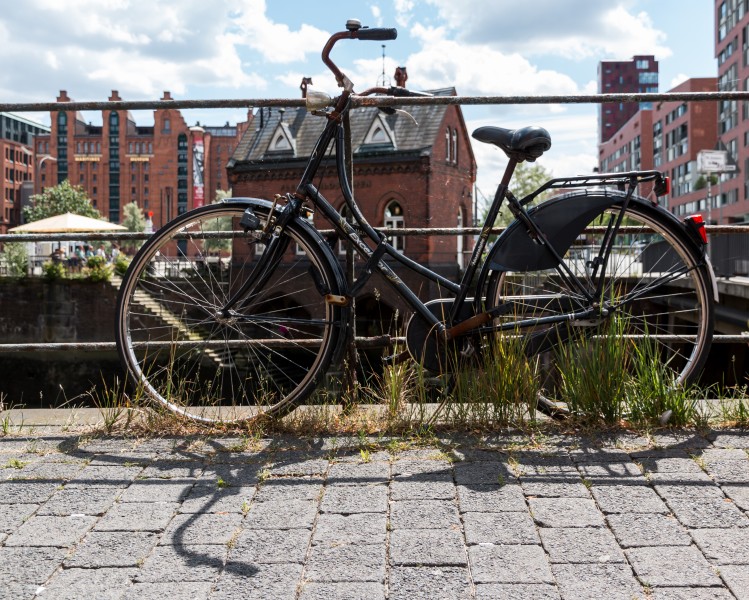 Hamburg, Fahrrad am Holländischen Brookfleet -- 2016 -- 2975