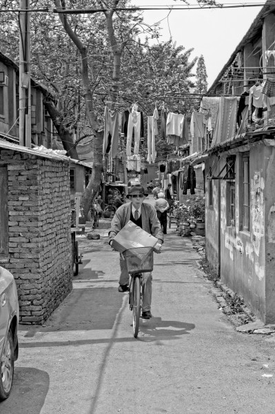Man riging a bi-cycle