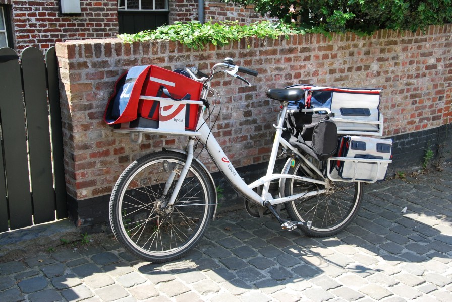 Postman bicycle in Brugges, Belgium