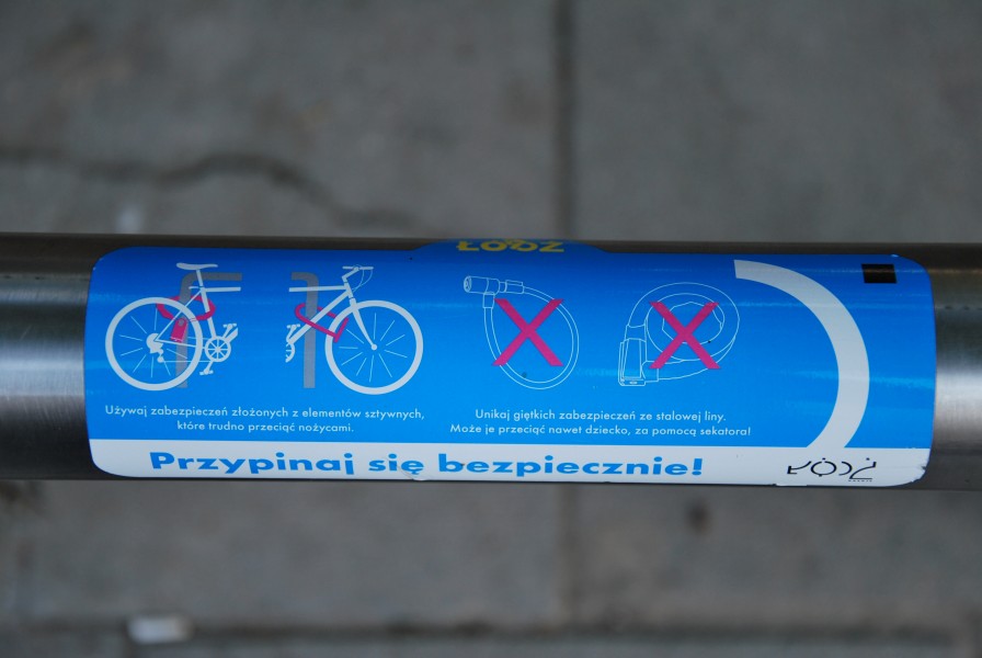 Safety instruction for bicyclists, Łódź
