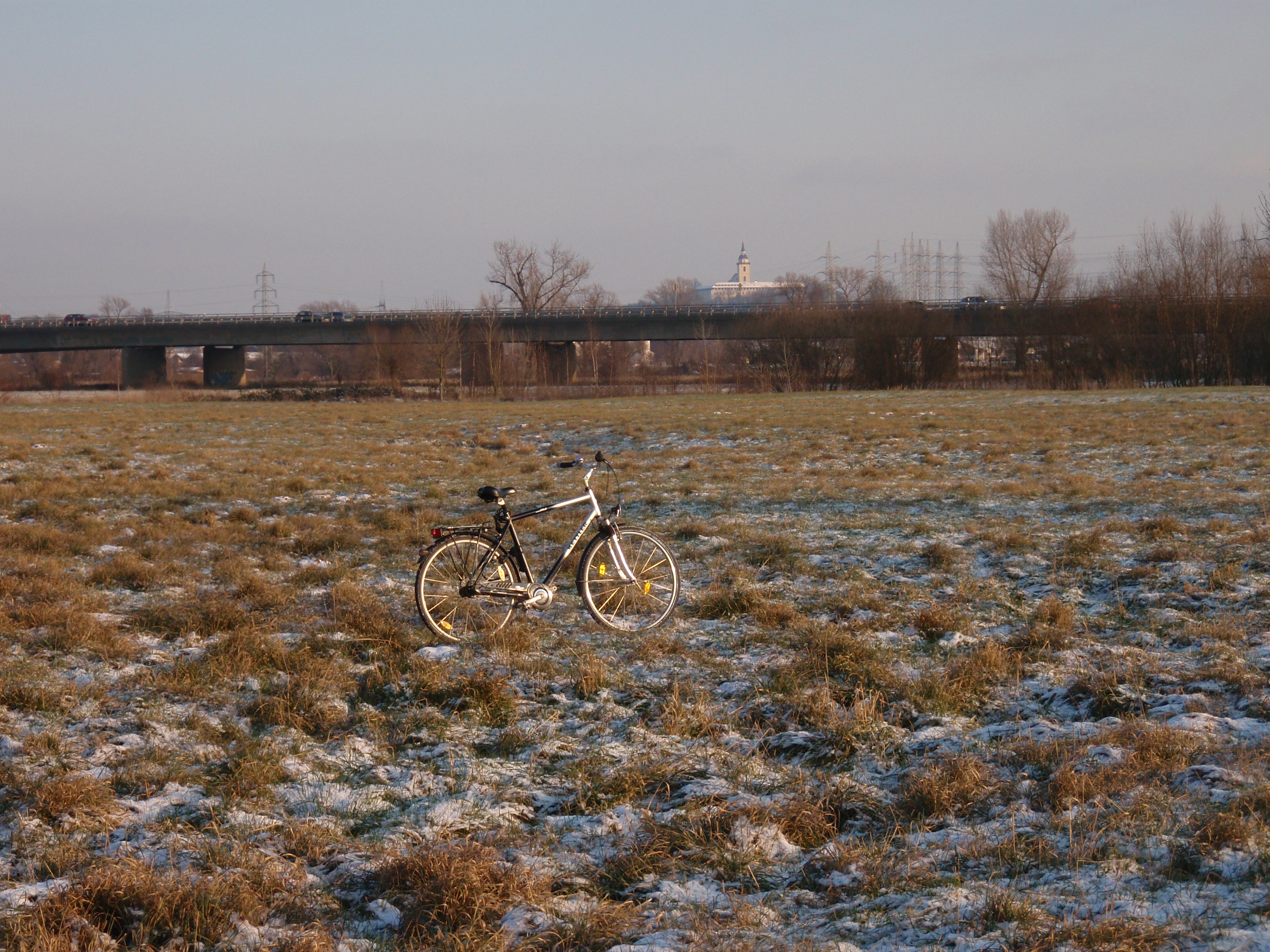 Siegaue mit Fahrrad und Flughafenautobahn PC190274