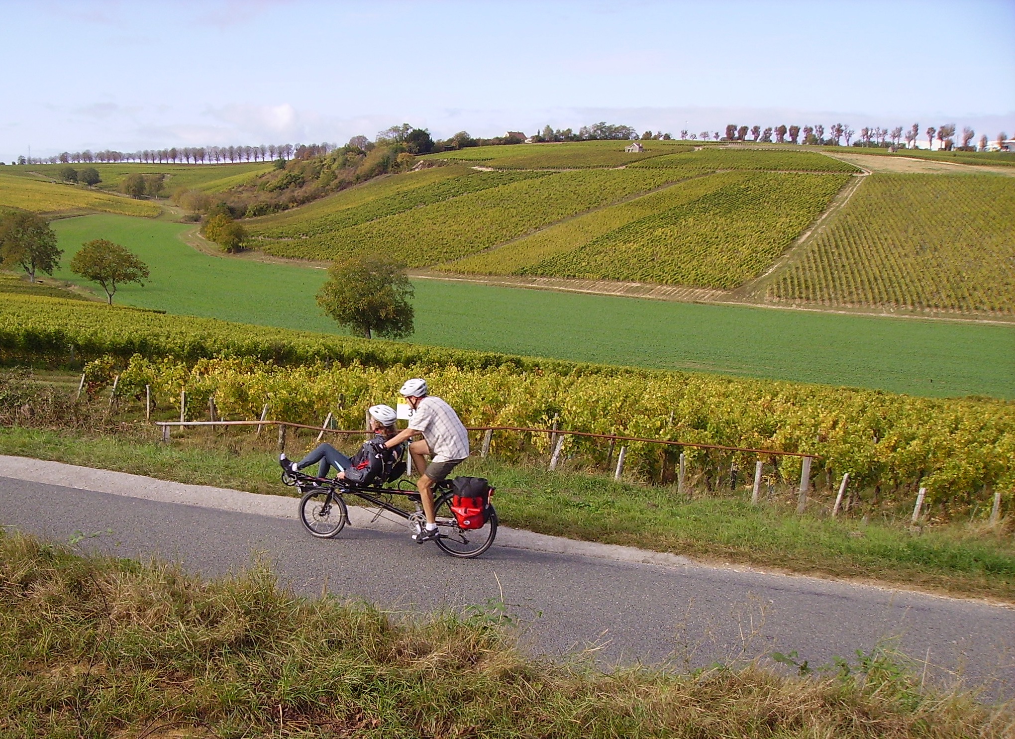 Tandem bicycle near Sancerre