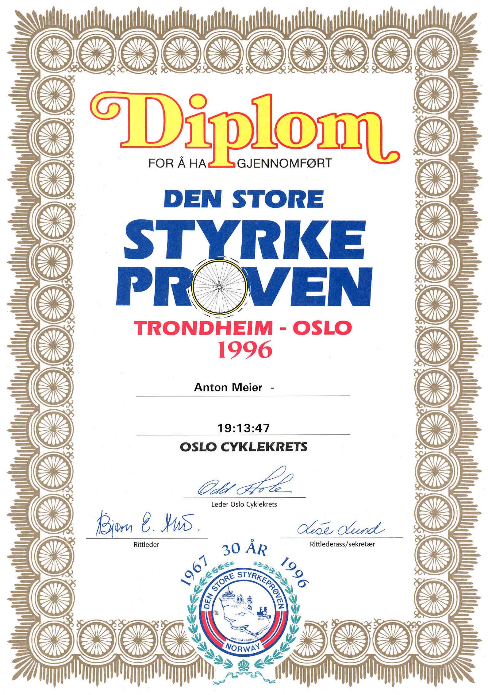 TrondheimOsloDiplom1996