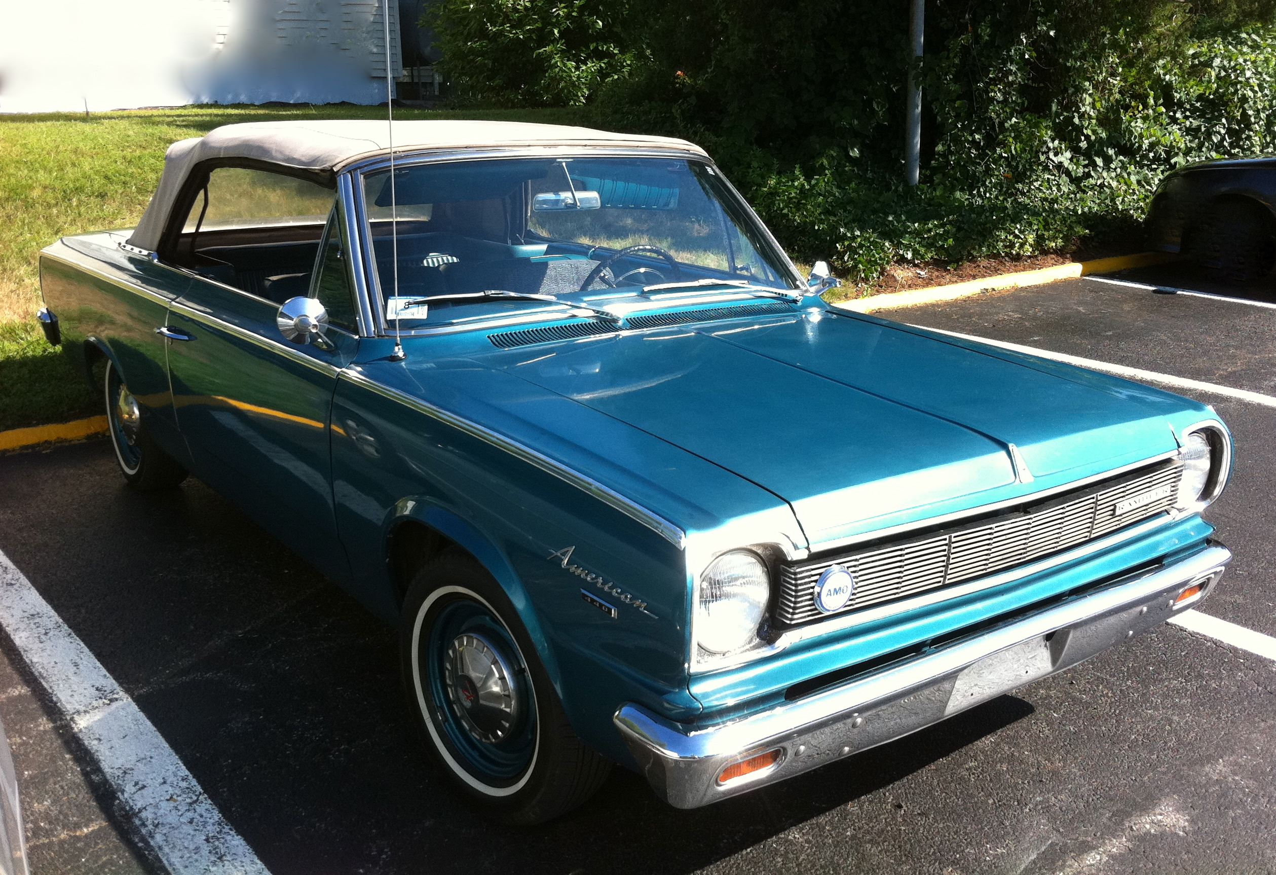1966 Rambler American 440 conv aqua Ann-f