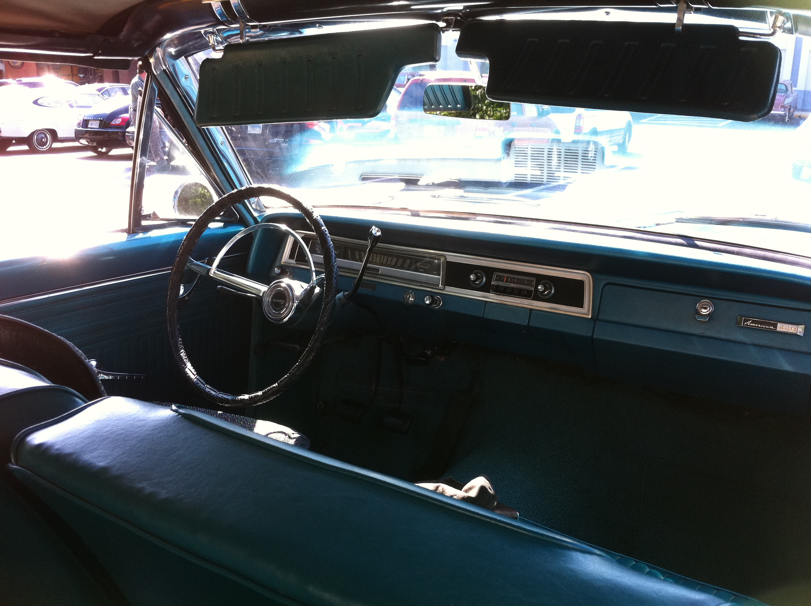 1966 Rambler American 440 conv aqua Ann-i